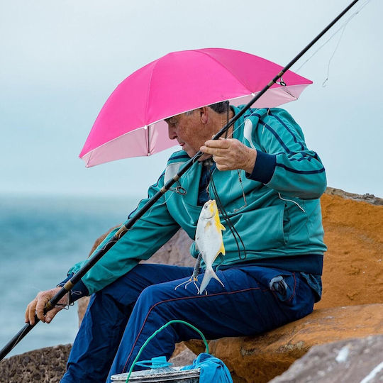 Umbrelă de Cap Flippy Diametru 69 Cm Curea Reglabilă pentru Cap Protecție UV și Ploaie Roz