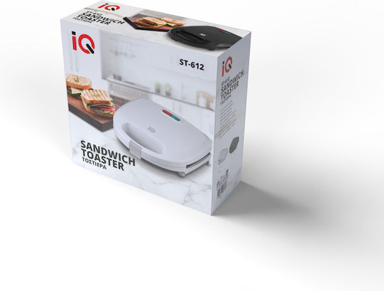 IQ Τοστιέρα για 2 Τοστ 750W Λευκή