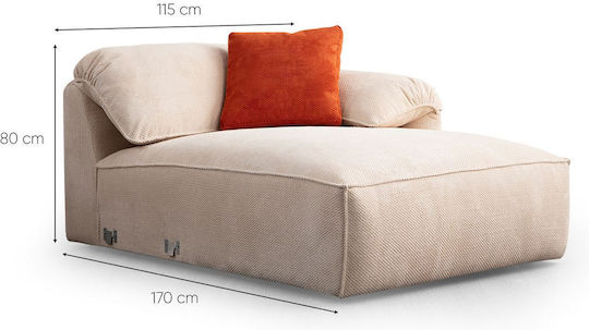 Flamingo Corner 1 Corner Couch Cream 335x385x80 cm