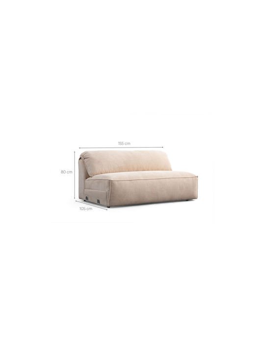 Flamingo Corner 1 Corner Couch Cream 335x385x80 cm