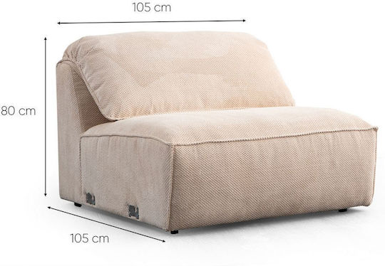 Flamingo Corner 1 Corner Couch Cream 335x385x80 cm