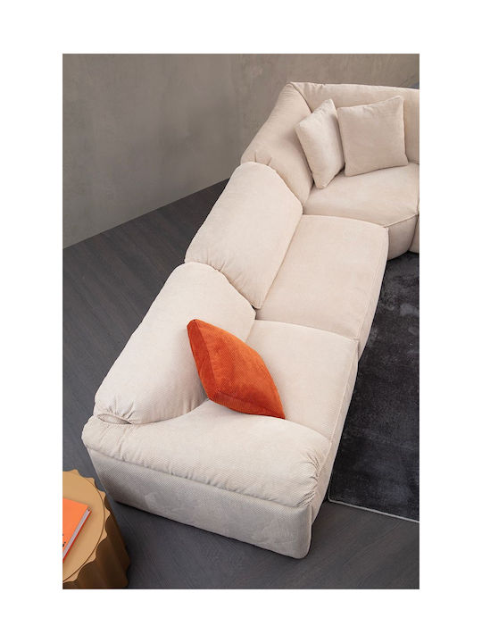 Flamingo Corner 1 Corner Couch Cream 335x385x80 cm