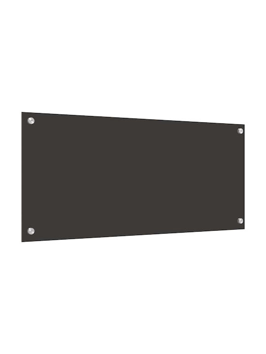 vidaXL Rectangular Glass Back Dark Gray 90x40cm 3415464 2 Pieces