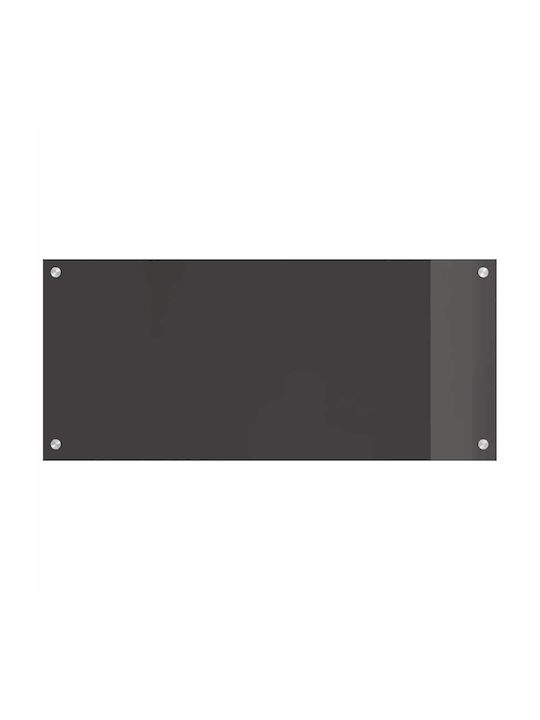 vidaXL Rectangular Glass Back Dark Gray 90x40cm 3415464 2 Pieces