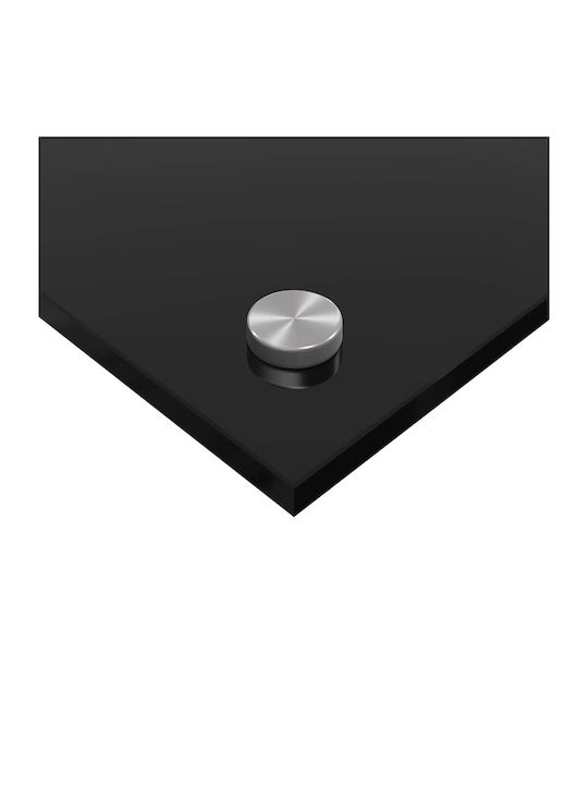 vidaXL Rectangular Glass Back Black 120x40cm 3415497 2 Pieces
