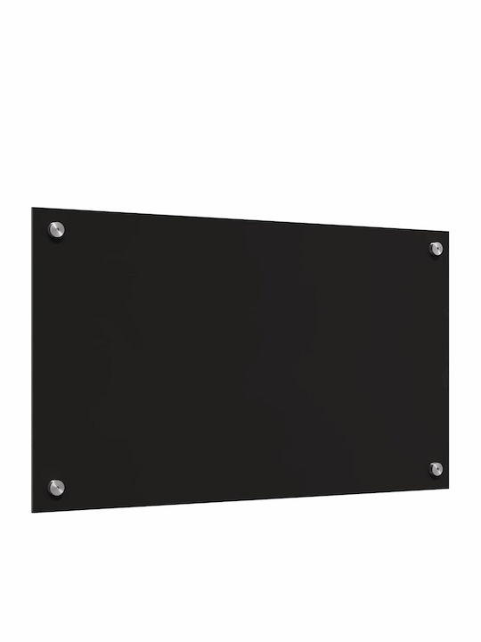 Vidaxl Kitchen Back Panel Black 70 X 40 X 0.8 cm Tempered Glass