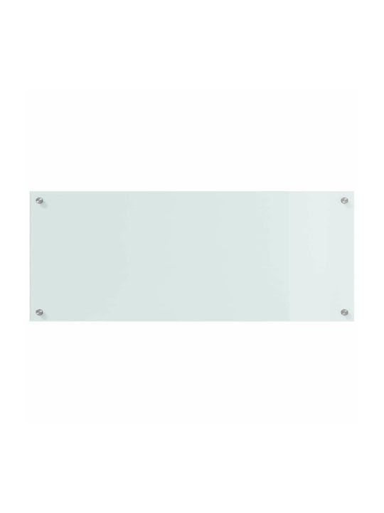 Vidaxl Kitchen Back Panel White 100 x 40 x 0.8 cm Tempered Glass