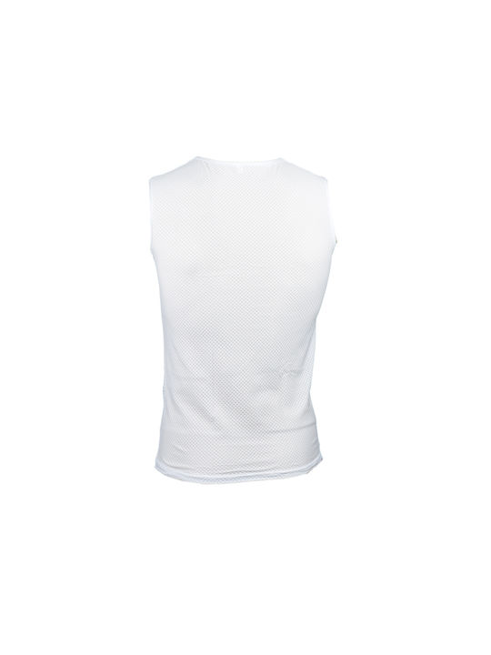 Demaraz Men's Sleeveless Road Bike White Jersey