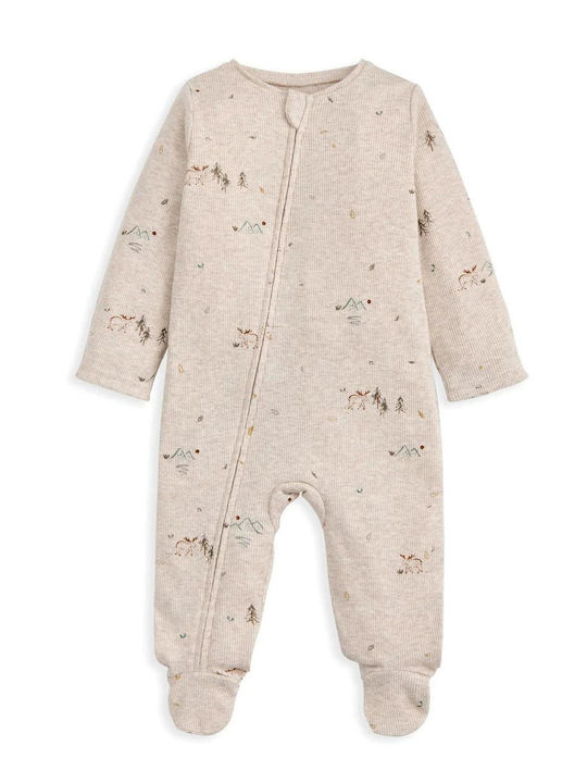 Mamas & Papas Бебешко Боди Дълъг ръкав Beige-brown