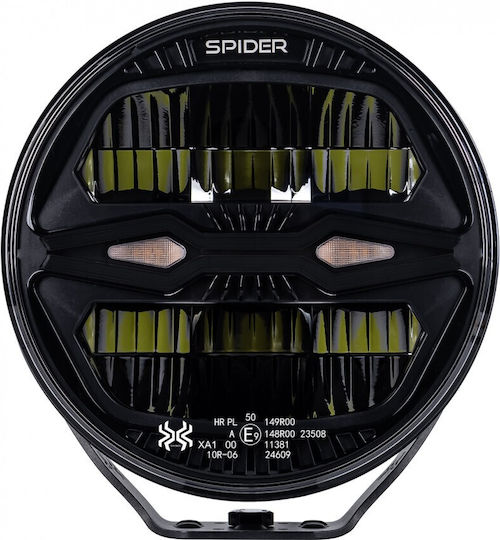 LED Car Headlight X-Spider Ninja Round 12V24V 100W DRL White Orange Strobe IP69K