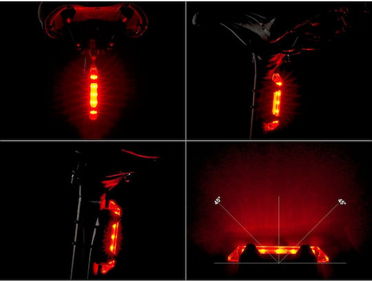 Author A-Stake Mini Reîncărcabil Partea din spate Lumină Bicicletă