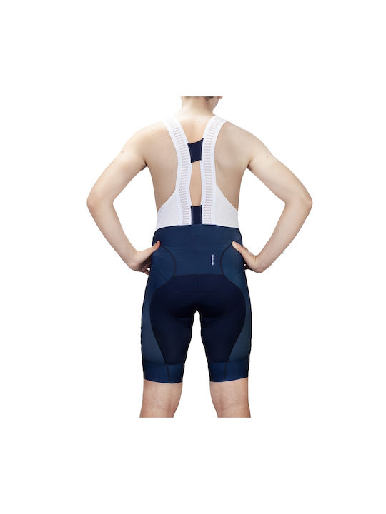 Demaraz Herren Fahrradhosen mit Hosenträgern Blau