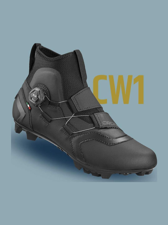 Crono Unisex Ψηλά Παπούτσια Ποδηλασίας Βουνού Μαύρα