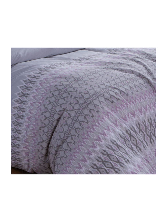 Nef-Nef Homeware Duvet Cover Set Cotton Queen with 2 Pillowcases 240x230 Avion Grey