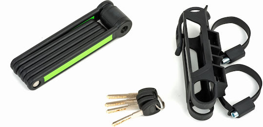 Author AUL FlexGuard-6 Bicycle Folding Lock with Key Multicolour