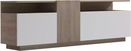 Μπουφές Vendora από Ξύλο Sonoma-λευκή 150x29.5x46.3cm