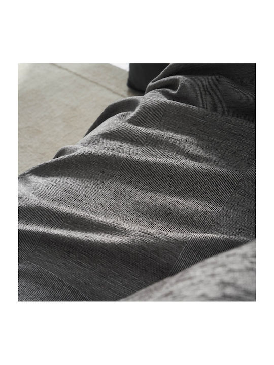 Gofis Home Zephyr Ριχτάρι Πολυθρόνας Chenille 146x180εκ. Ink Grey 146/15