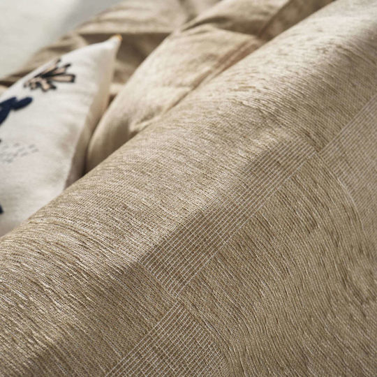 Gofis Home Zephyr Ριχτάρι Πολυθρόνας Ζακάρ 146x180εκ. Sesame Beige 146/06