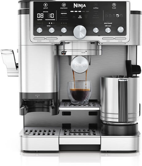 Ninja Luxe Cafe Pro Series Αυτόματη Μηχανή Espresso 1650W Πίεσης 15bar για Cappuccino με Μύλο Άλεσης Καφέ