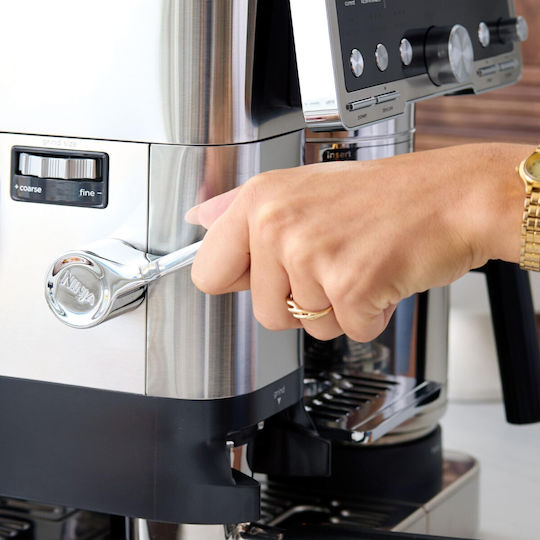 Ninja Luxe Cafe Pro Series Αυτόματη Μηχανή Espresso 1650W Πίεσης 15bar για Cappuccino με Μύλο Άλεσης Καφέ