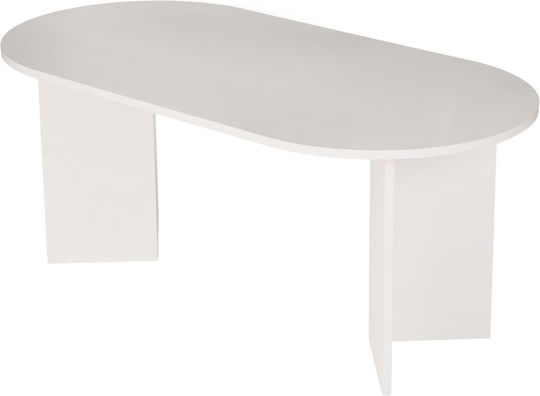 Sablin Маса За Трапезария Дървена Бяла 180x89.5x75см