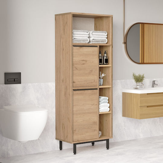 Hanah Home Ντουλάπι Μπάνιου 60x35.5x161.6cm Καρυδί