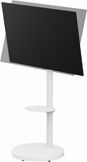 Gembird TVS-86TR-01-W Βάση Τηλεόρασης Δαπέδου έως 86" και 50kg Λευκό