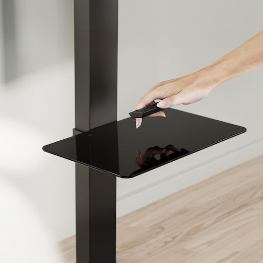 Gembird TVS-86ST-01 Βάση Τηλεόρασης Δαπέδου έως 86" και 60kg Μαύρο