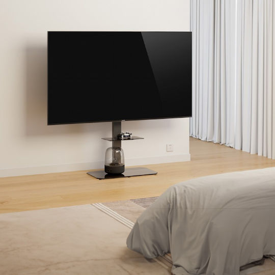 Gembird TVS-86ST-01 Βάση Τηλεόρασης Δαπέδου έως 86" και 60kg Μαύρο