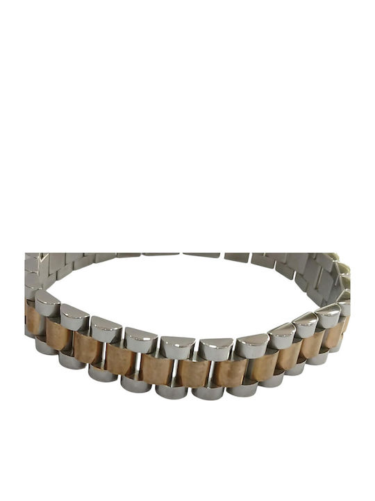 Visetti Men's Steel Gold Plated Bracelet 22cm