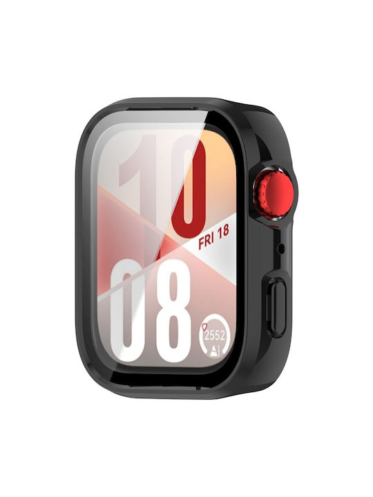 Plastic Case with Glass in Black color for Huawei Watch Fit 4