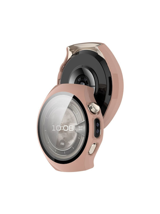 Plastikhülle mit Glas in Rosa Farbe für Huawei Watch 5 - 46mm