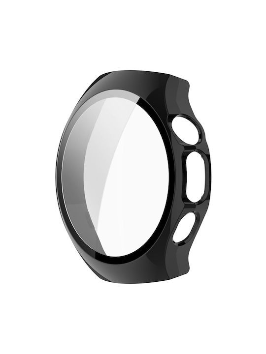 Πλαστική Θήκη με Τζαμάκι σε Μαύρο χρώμα για Huawei Watch 5 - 42mm