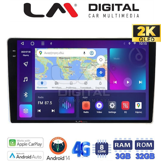 LM Digital Car Audio System for Peugeot Expert Toyota Proace Citroen C2 / C3 / Jumpy / Berlingo 2013-2016 (Bluetooth/USB/WiFi/GPS/Apple-Carplay/Android-Auto)