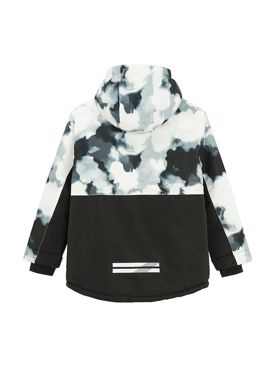Kids Casual Short Coat with Hood Grey