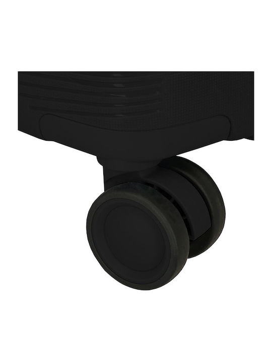 Roll Road Μεγάλη Βαλίτσα Ταξιδίου Σκληρή Black με 4 Ρόδες Ύψους 75εκ.