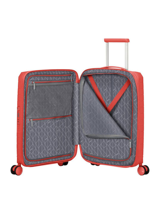 American Tourister Fastforward Cabin Hard Suitcase Sunset Coral with 4 Wheels Height 55cm