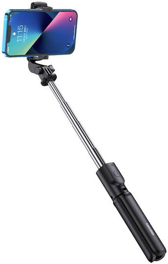 Kakusiga Selfie Stick Trepied pentru Telefon Mobil cu Bluetooth Negru