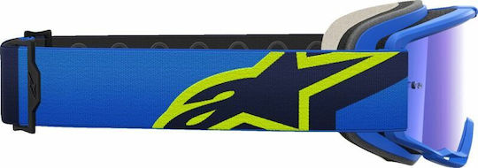 Μάσκα Motocross Alpinestars Vision 5 Corp Blue Yellow Mirror Blue