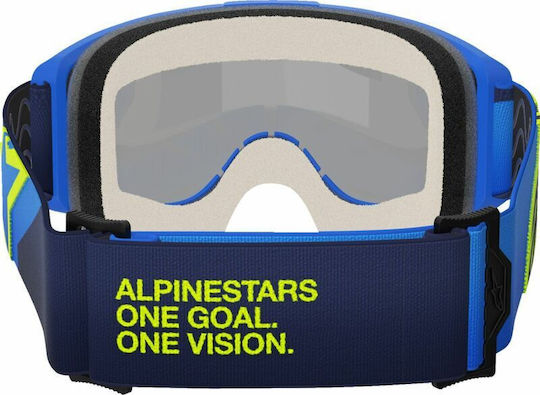 Μάσκα Motocross Alpinestars Vision 5 Corp Blue Yellow Mirror Blue