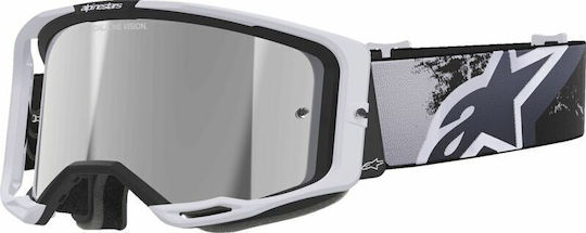 Motocross-Schutzbrille Alpinestars Vision 8 Lahnd Iron Camo Mirror-sil