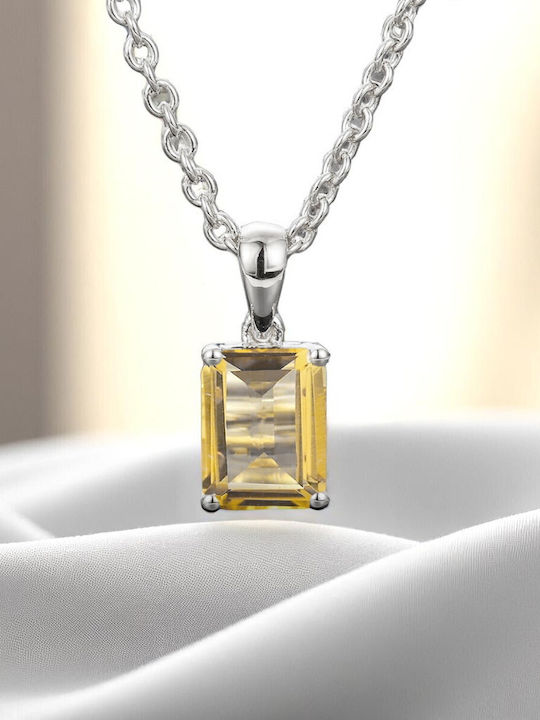 By Queen Jewelry Set S925 Rectangular Citrine
