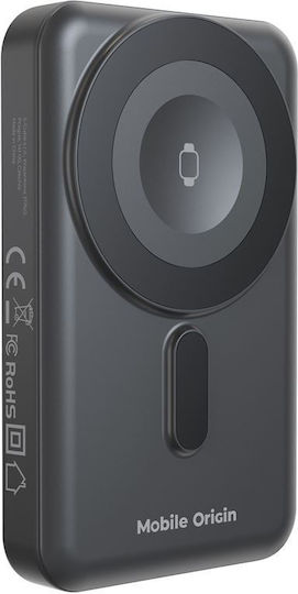 Mobile Origin PB11 MagSafe Power Bank 10000mAh 15W με Θύρα USB-C Power Delivery Μαύρο