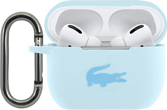 Lacoste Калъф с кука в Син цвят за Apple AirPods 3