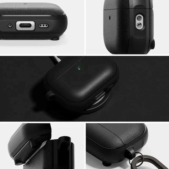 Ringke Onyx Magnetic Hülle Silikon mit Haken in Schwarz Farbe für Apple AirPods Pro 3