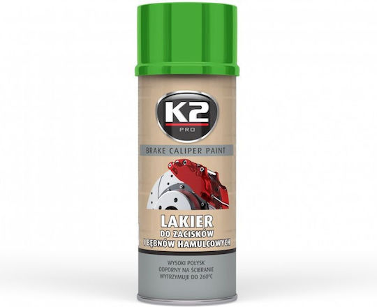 K2 Brake Caliper Paint Spray auto Vopsea pentru Frane Auto Verde 400ml
