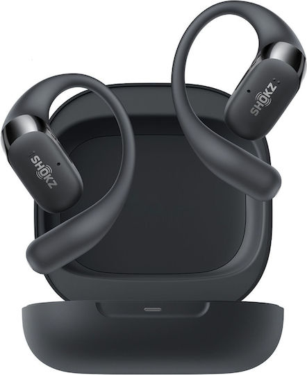Shokz OpenFit 2+ Open Ear Bluetooth Handsfree Ακουστικά με Αντοχή στον Ιδρώτα και Θήκη Φόρτισης Μαύρα