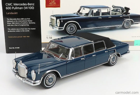 Cmc 1/18 Mercedes-Benz 600 Pullman W100 Landaulet Functional Soft Top M-205