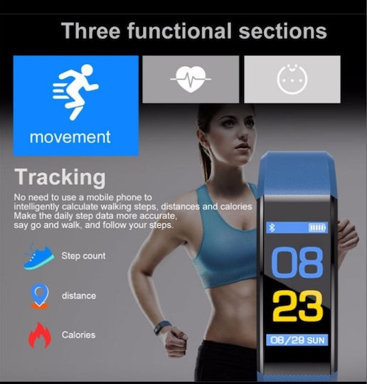 Smart Bracelet ID 115 Plus Blue