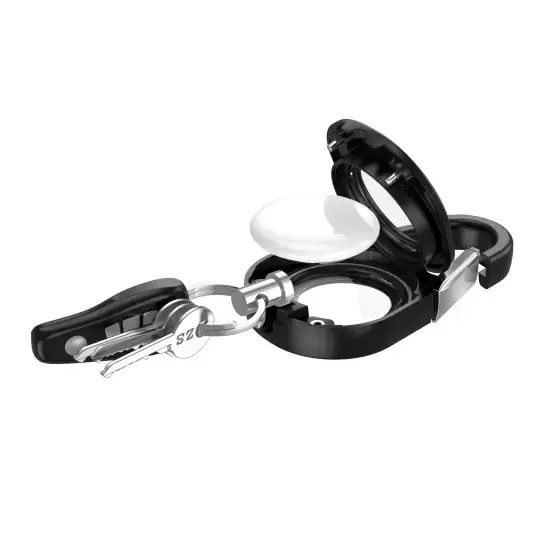 Tech-Protect Slidelock Carabiner Θήκη Μπρελόκ για AirTag σε Μαύρο χρώμα